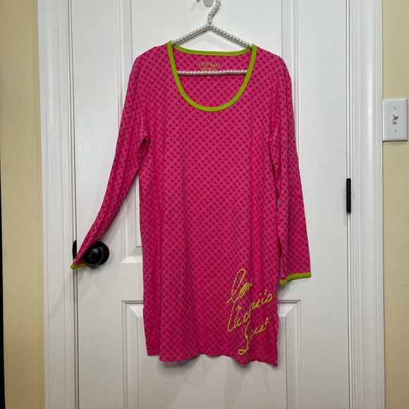 PINK Victoria's Secret Other - VICTORIAS SECRET STARS PRINTED LONG SLEEVE SLEEP SHIRT MEDIUM